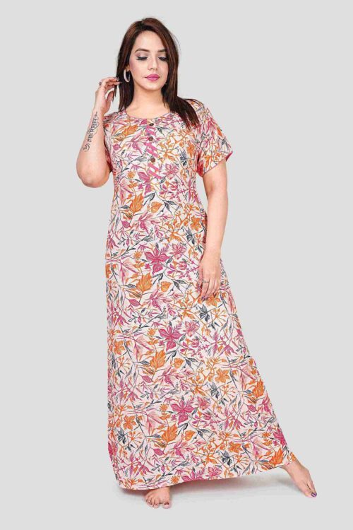 Tropical Print Maxi Nighty