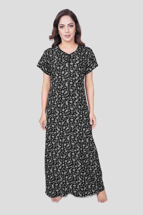 Designer Geometry Printed Nighty