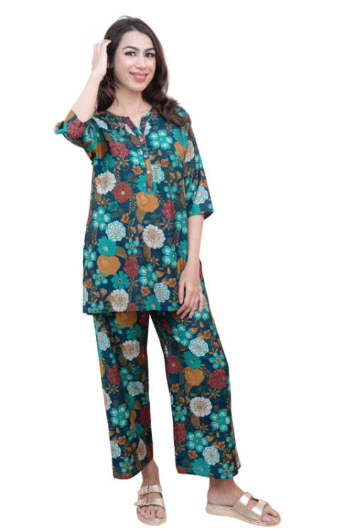 Malviya | Elegance Redefined – Designer Chanderi Silk Cordset for Effortless Luxury | Designer Co-ord set | Linen blend designer cordset| Luxury Ethnic Wear |FestiveWardrobe |HeritageStyle